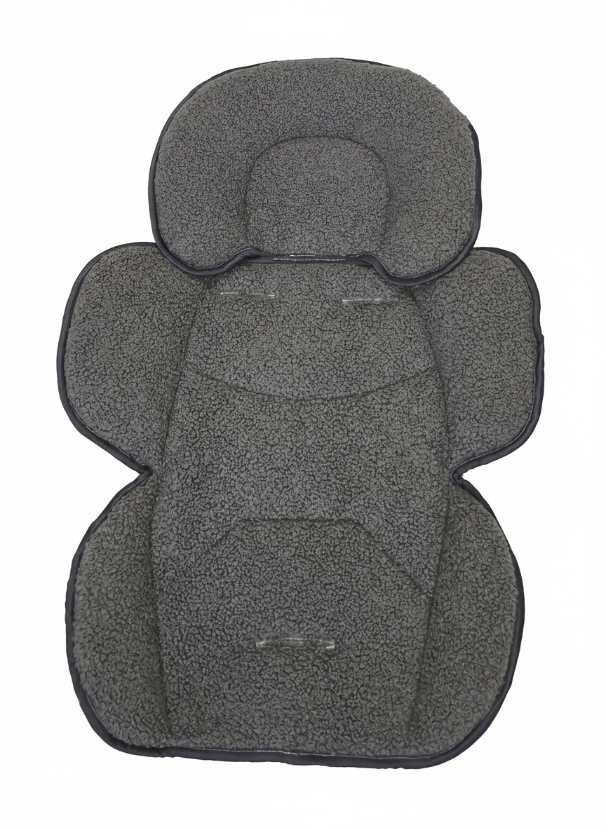 Sitzverkleinerer - Bouclé -Einlage Baby Kind Auto Kindersitz Babyschale Einsatz - Graphit