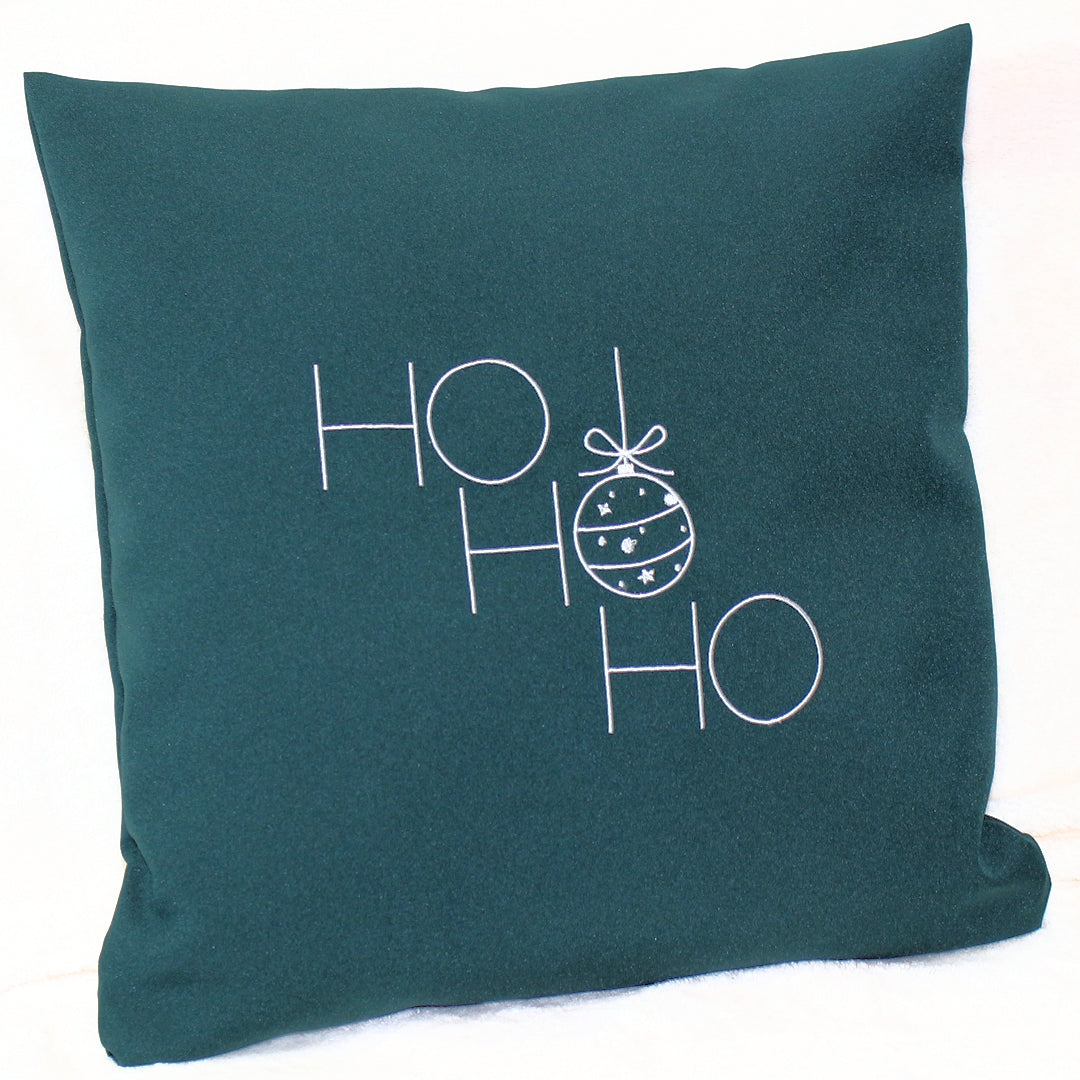Kissenbezug Weihnachten bestickt minimalistisch Christmas - Ho Ho Ho