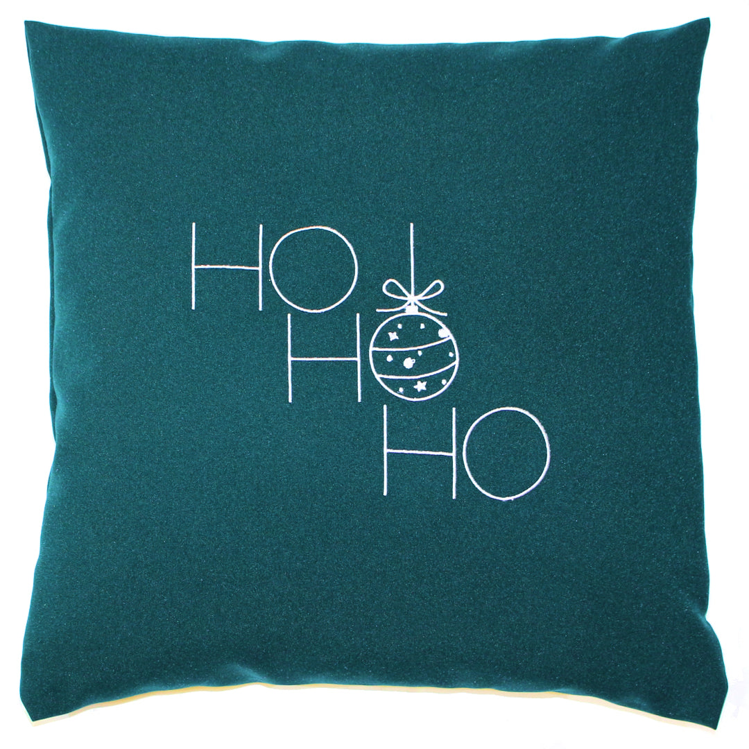 Kissenbezug Weihnachten bestickt minimalistisch Christmas - Ho Ho Ho