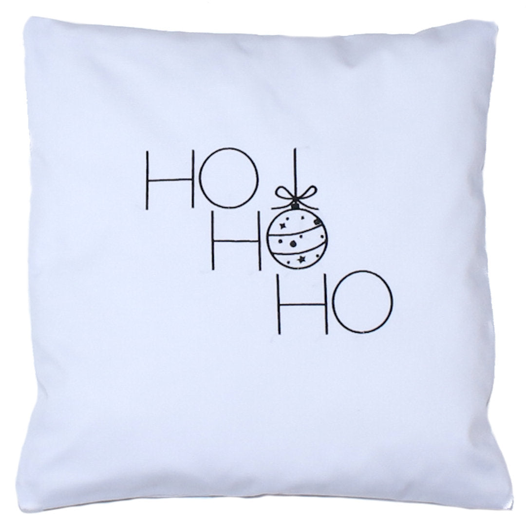Kissenbezug Weihnachten bestickt minimalistisch Christmas - Ho Ho Ho