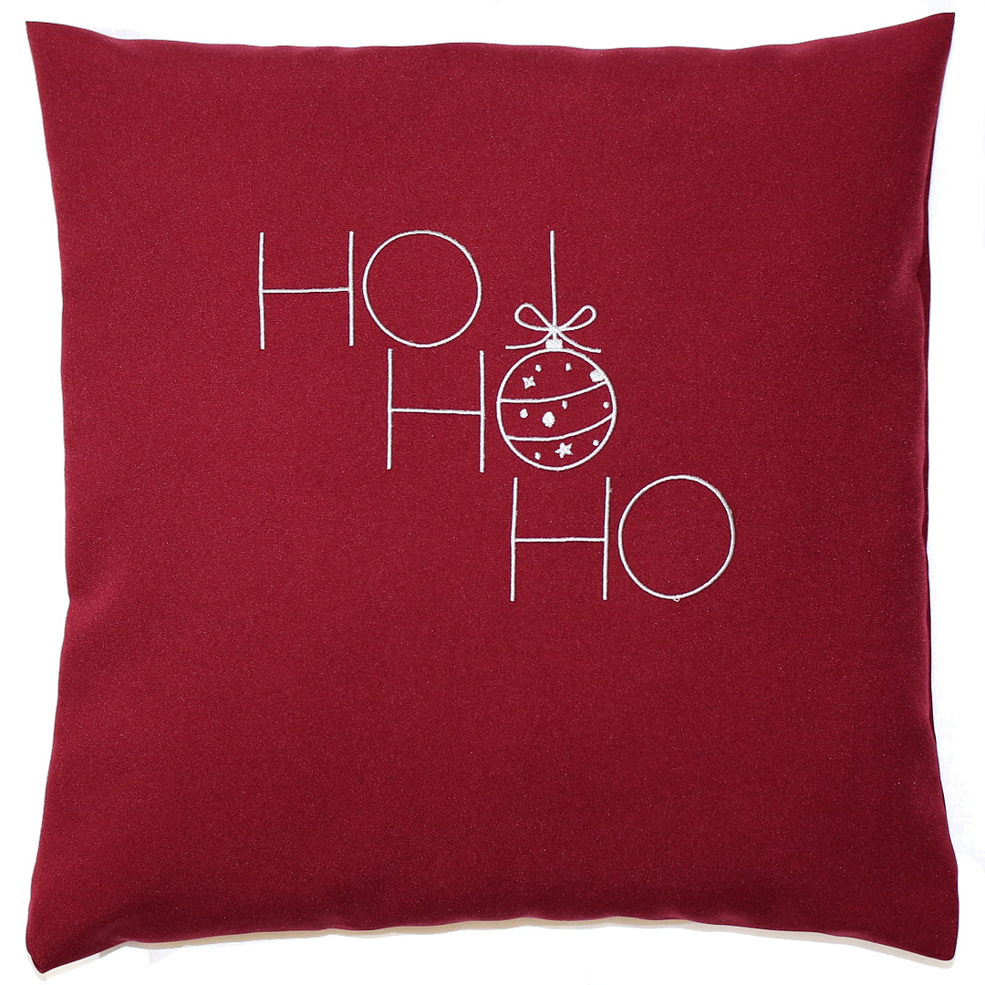 Kissenbezug Weihnachten bestickt minimalistisch Christmas - Ho Ho Ho