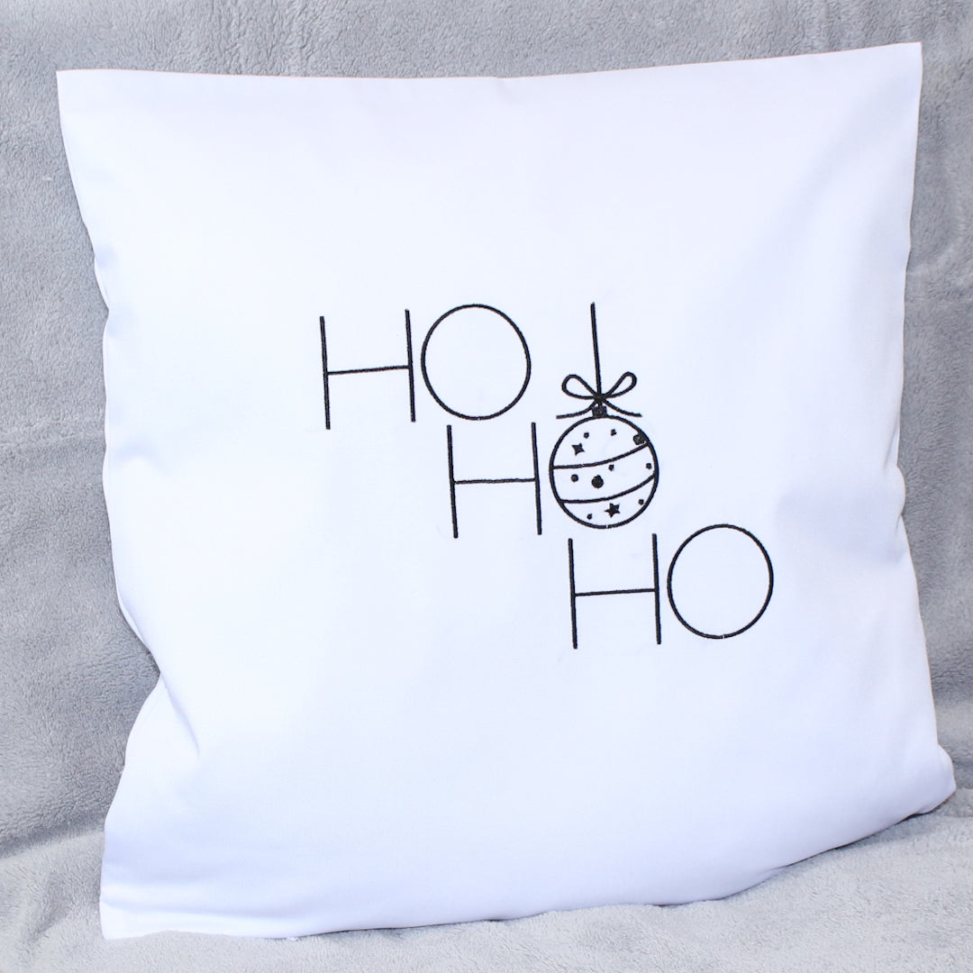 Kissenbezug Weihnachten bestickt minimalistisch Christmas - Ho Ho Ho