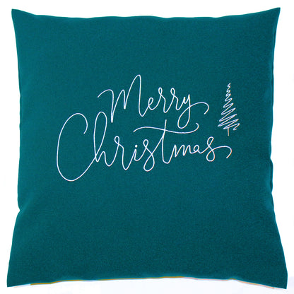 Kissenbezug Weihnachten bestickt minimalistisch Christmas - Merry Christmas