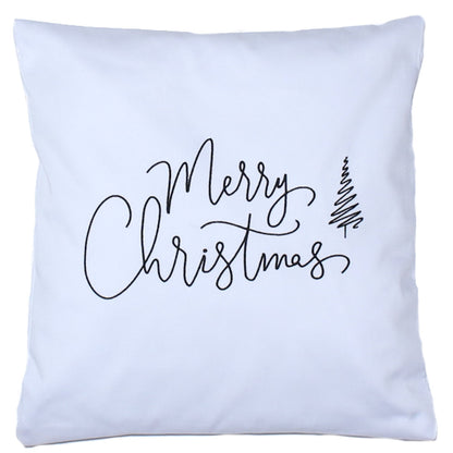 Kissenbezug Weihnachten bestickt minimalistisch Christmas - Merry Christmas