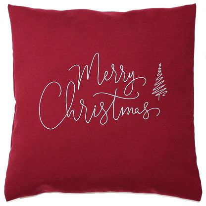 Kissenbezug Weihnachten bestickt minimalistisch Christmas - Merry Christmas