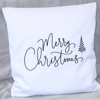 Kissenbezug Weihnachten bestickt minimalistisch Christmas - Merry Christmas