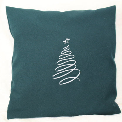 Kissenbezug Weihnachten bestickt minimalistisch Christmas - Tannenbaum