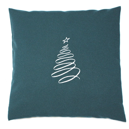 Kissenbezug Weihnachten bestickt minimalistisch Christmas - Tannenbaum