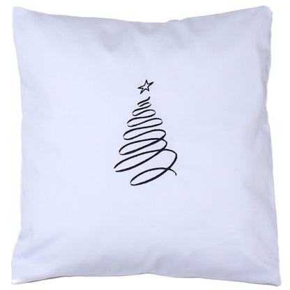 Kissenbezug Weihnachten bestickt minimalistisch Christmas - Tannenbaum