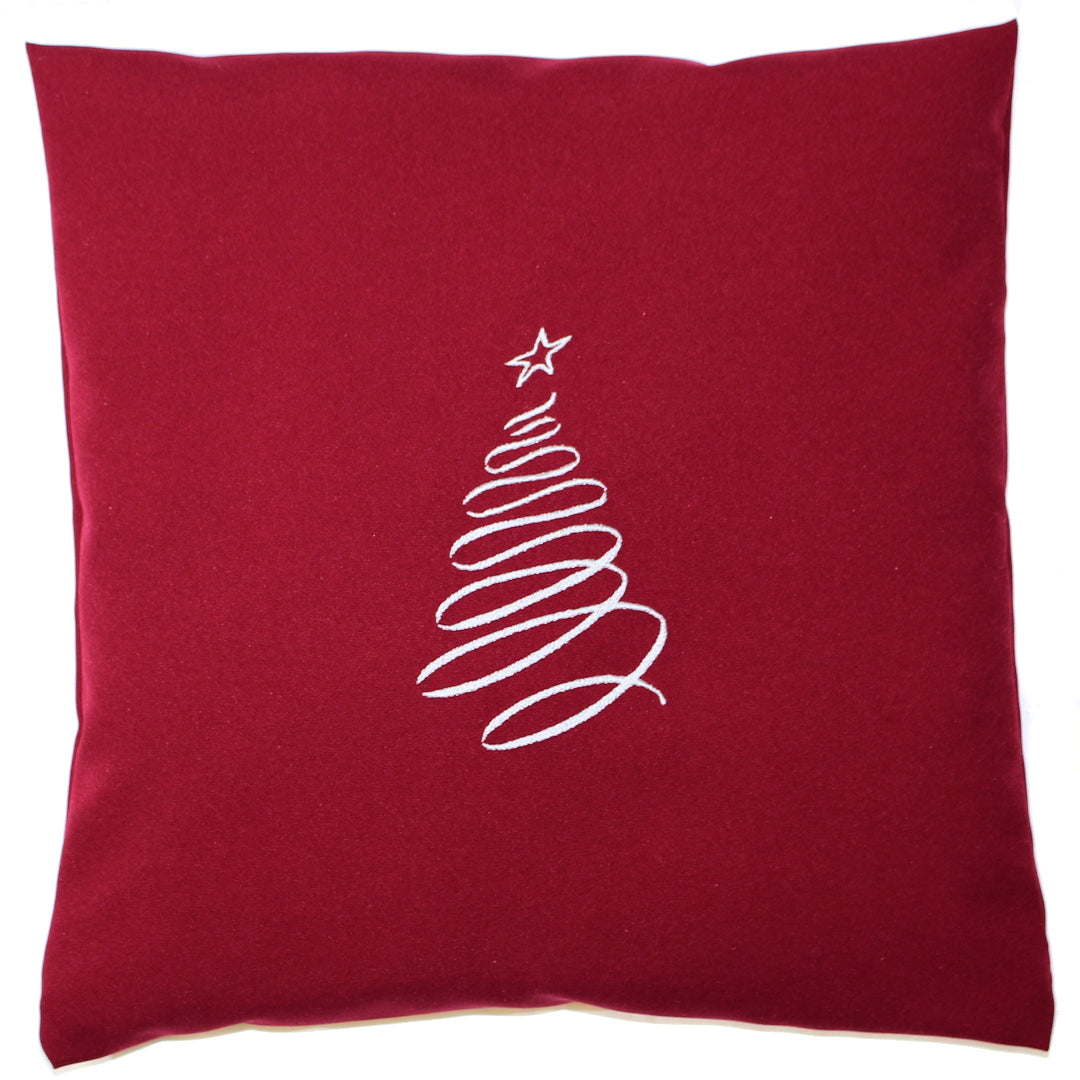 Kissenbezug Weihnachten bestickt minimalistisch Christmas - Tannenbaum