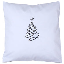 Lade das Bild in den Galerie-Viewer, Kissenbezug Weihnachten bestickt minimalistisch Christmas - Tannenbaum
