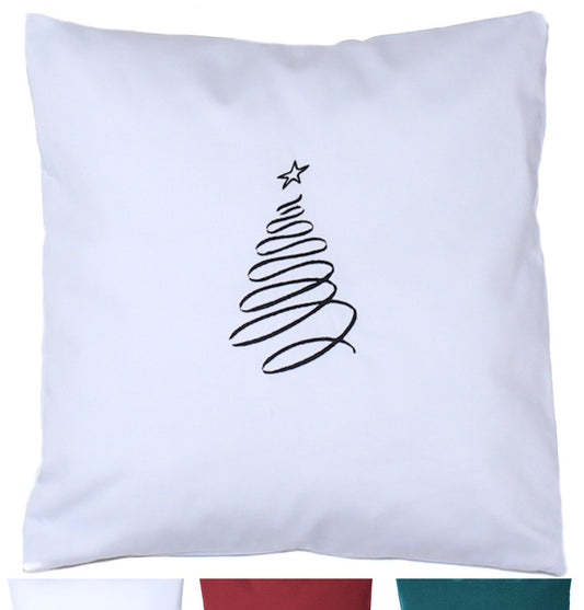 Kissenbezug Weihnachten bestickt minimalistisch Christmas - Tannenbaum
