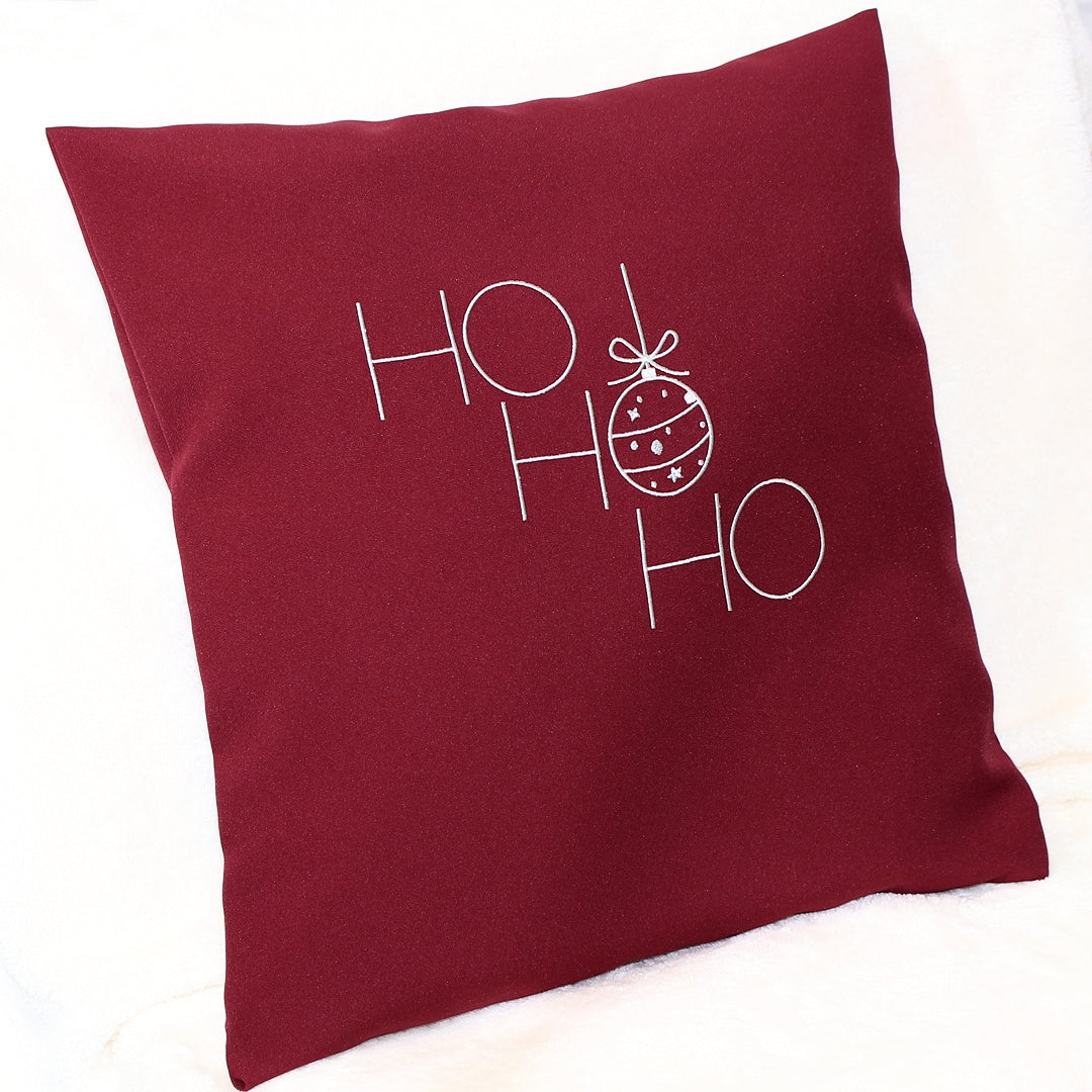 Kissenbezug Weihnachten bestickt minimalistisch Christmas - Ho Ho Ho