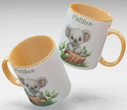 Personalisierte Kaffee - Tasse mit Namen - Koala-1
