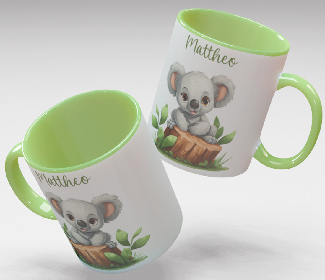 Personalisierte Kaffee - Tasse mit Namen - Koala-1