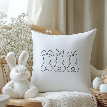 Kissenbezug bestickt Ostern Osterkissen minimalistisch modern
