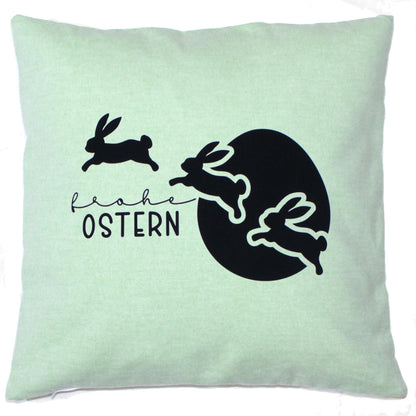 Kissenbezug Ostern Frohe Ostern Hase Vintage Osterkissen - 1