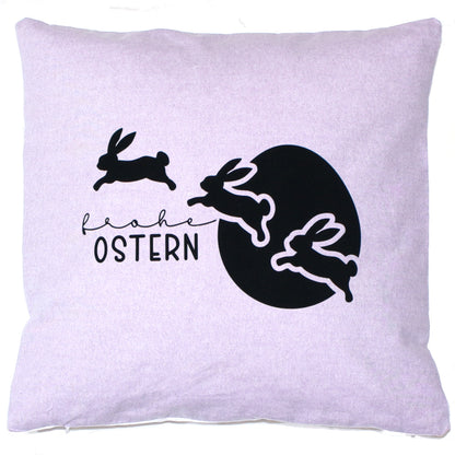 Kissenbezug Ostern Frohe Ostern Hase Vintage Osterkissen - 1