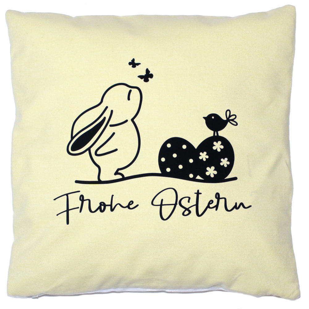 Kissenbezug Ostern Frohe Ostern Hase Vintage Osterkissen - 2