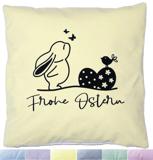 Kissenbezug Ostern Frohe Ostern Hase Vintage Osterkissen - 2