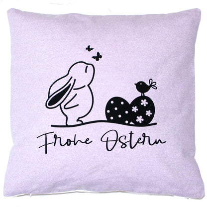 Kissenbezug Ostern Frohe Ostern Hase Vintage Osterkissen - 2