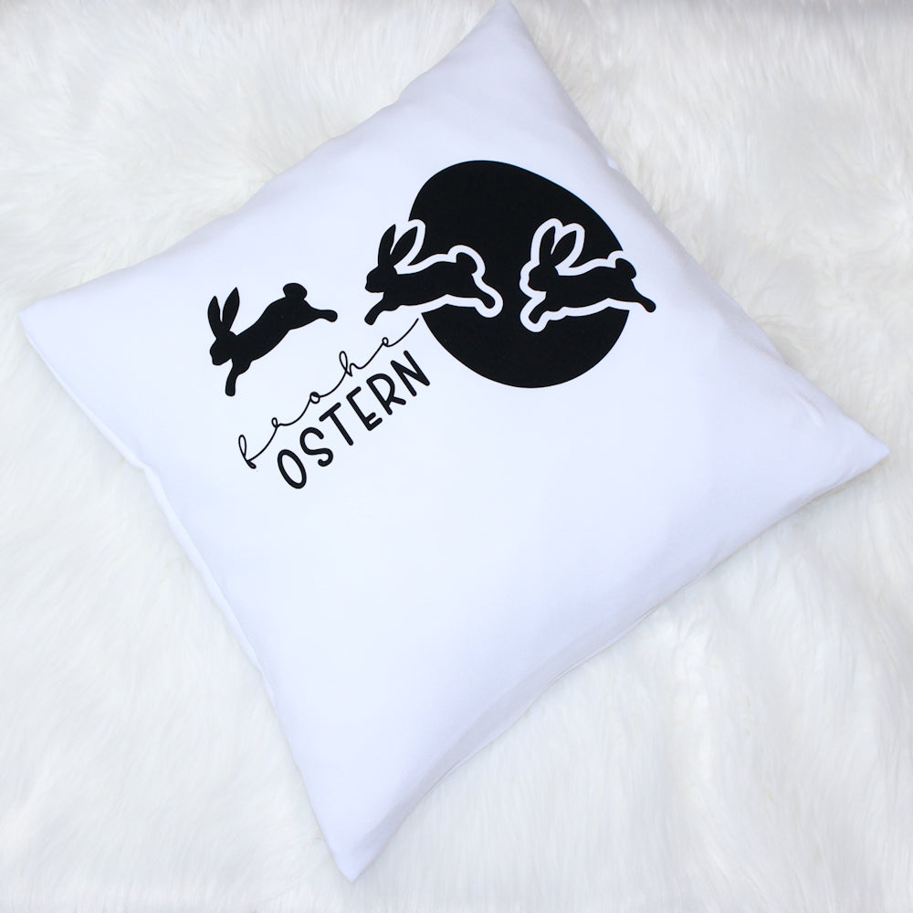 Kissenbezug Ostern Frohe Ostern Osterkissen - Weiß -1