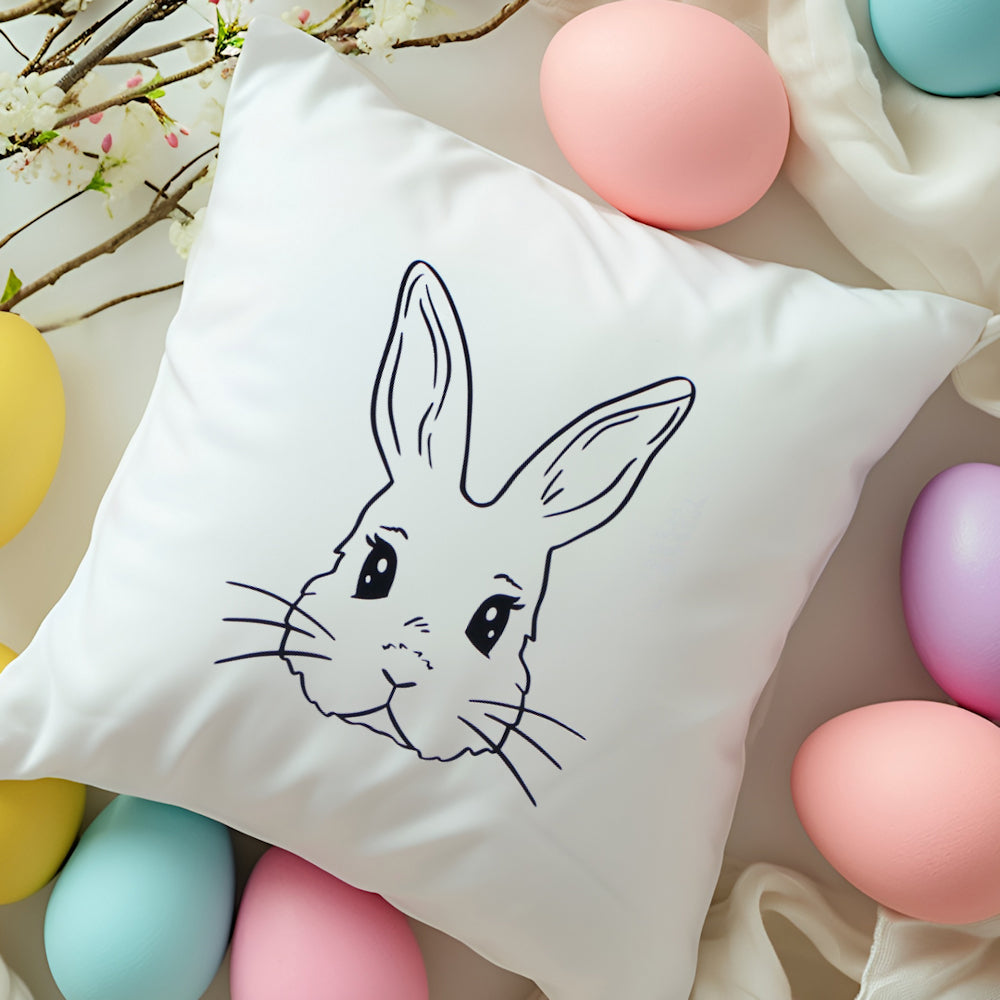 Kissenbezug Ostern Frohe Ostern Osterkissen - Weiß -4