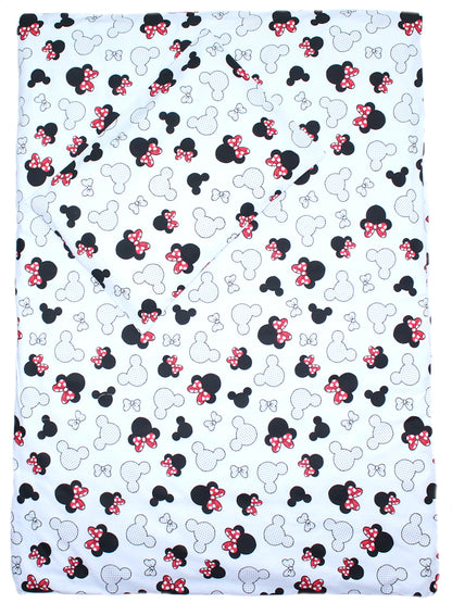 3-6 tlg Baby Kinder Bettset Baby Bettwäsche Bettdecke Kissen -Minnie