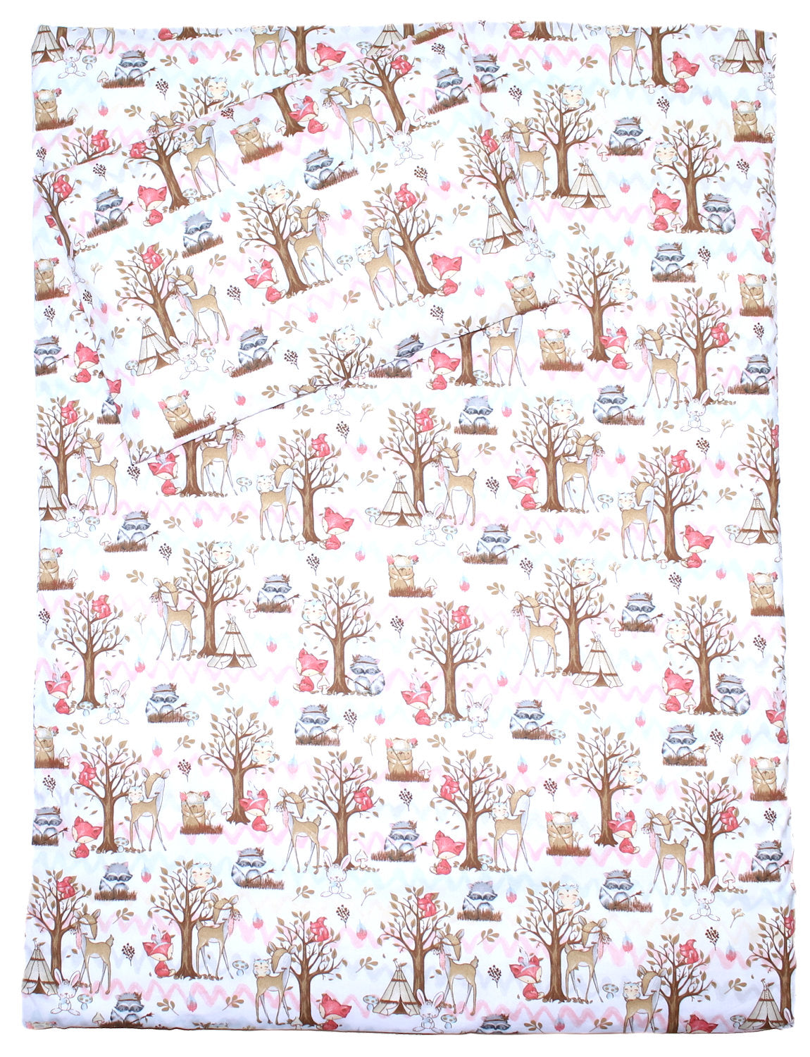 3-6 tlg Baby Kinder Bettset Baby Bettwäsche Bettdecke Kissen -Waldfreunde