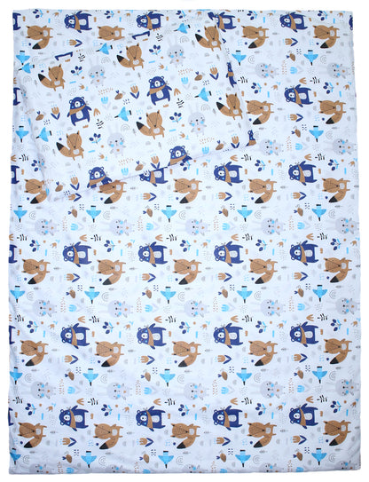 3-6 tlg Baby Kinder Bettset Baby Bettwäsche Bettdecke Kissen -Waldtiere