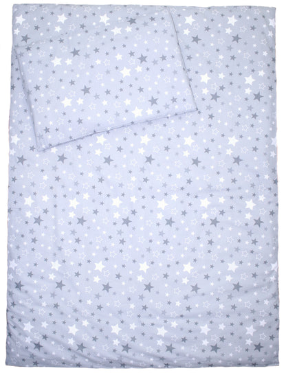 3-6 tlg Baby Kinder Bettset Baby Bettwäsche Bettdecke Kissen -Star Dunkel