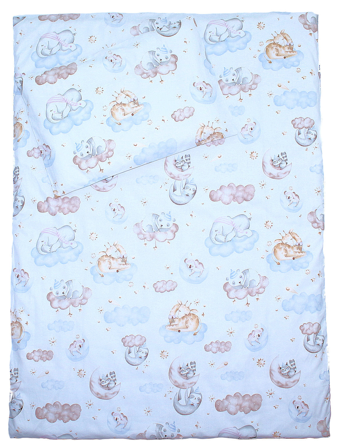 3-6 tlg Baby Kinder Bettset Baby Bettwäsche Bettdecke Kissen -Wolken