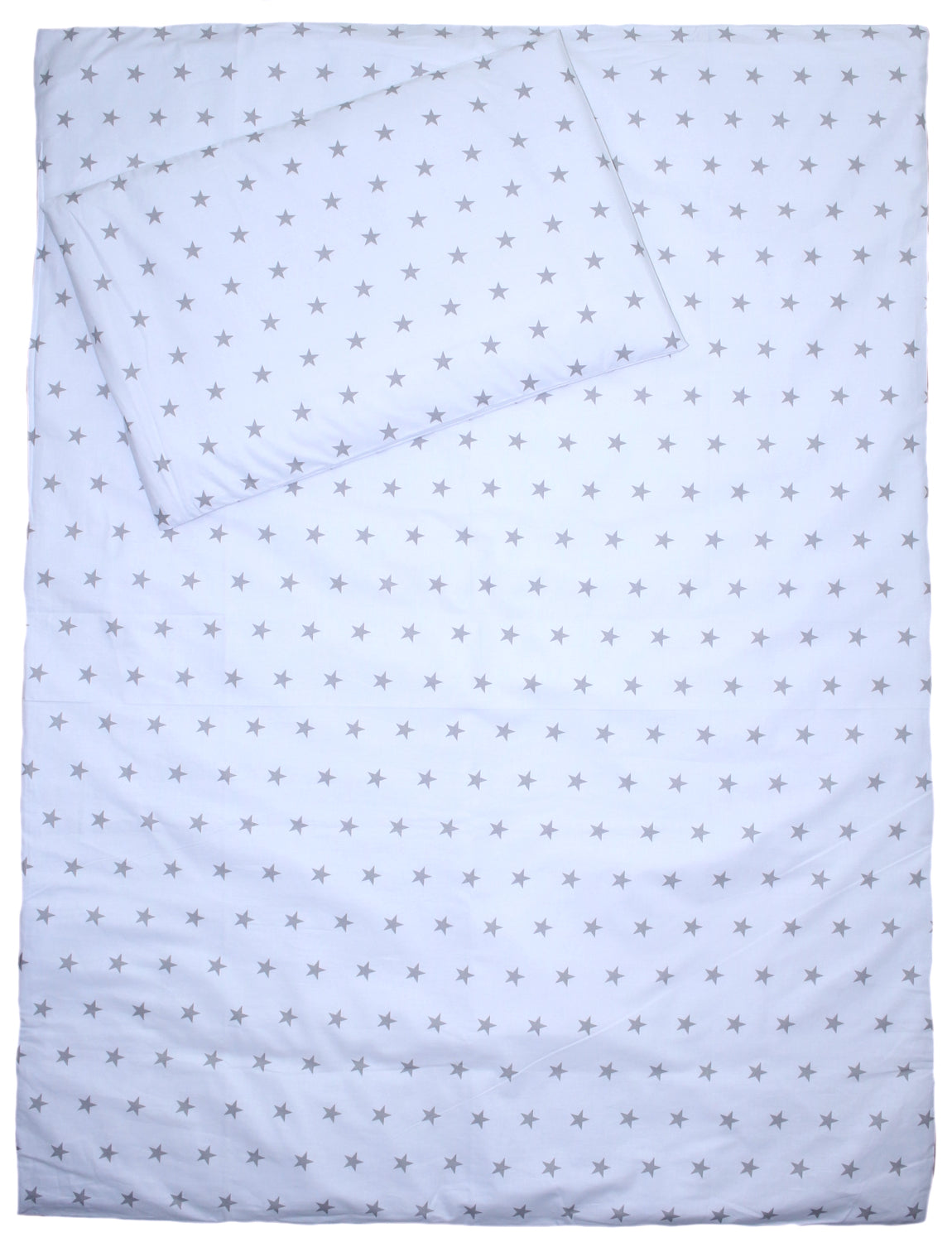 3-6 tlg Baby Kinder Bettset Baby Bettwäsche Bettdecke Kissen -Sterne auf Weiß