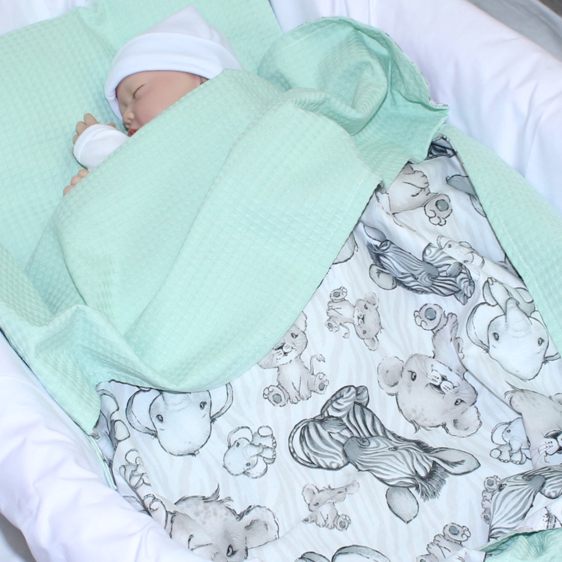 Baby Decke Waffelpiqué / Baumwolle Kuscheldecke - ZOO + Minze