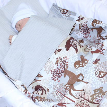Baby Decke Waffelpiqué / Baumwolle Kuscheldecke - Tater + Grau