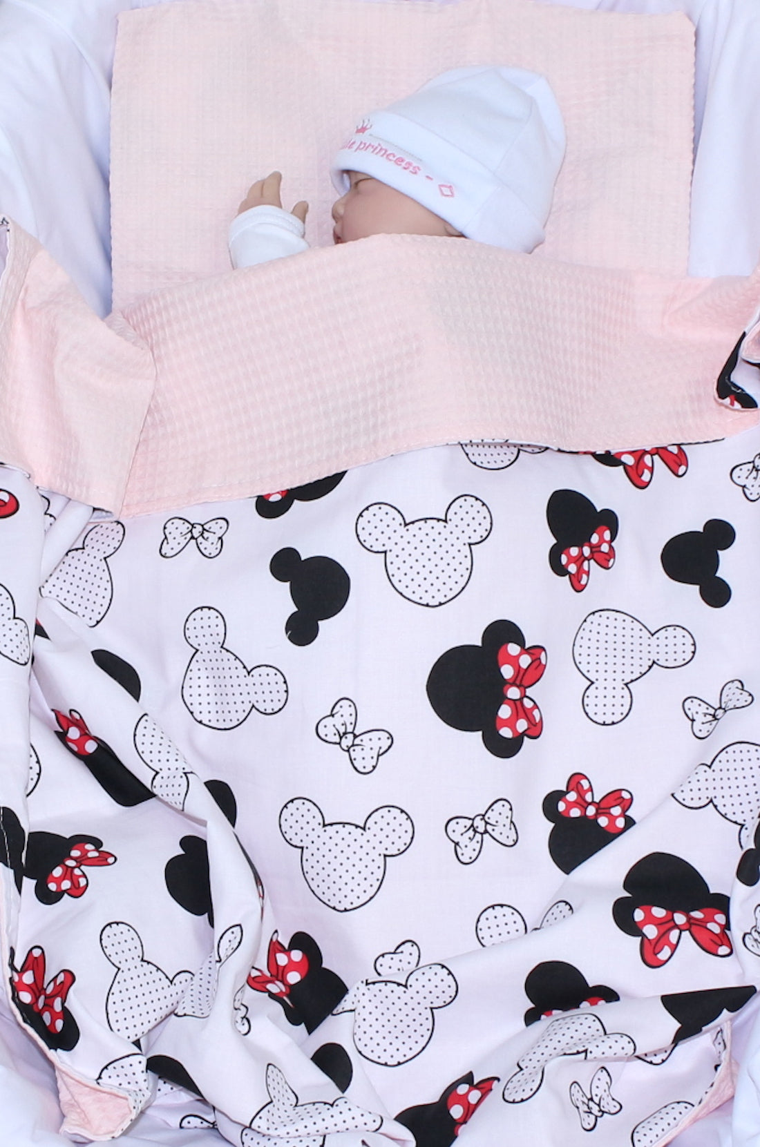 Baby Decke Waffelpiqué / Baumwolle Kuscheldecke - Minnie + Rosa