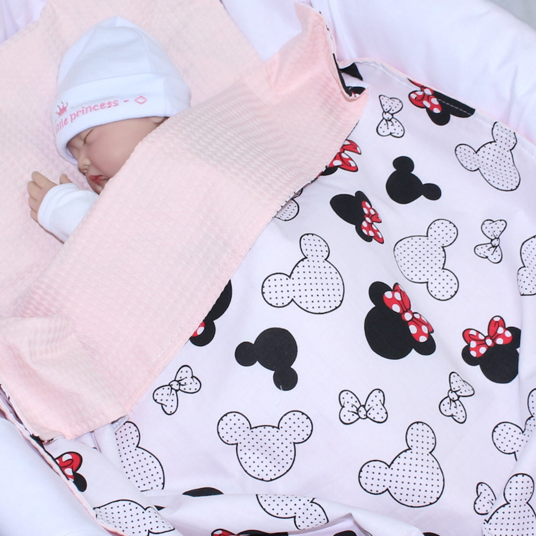 Baby Decke Waffelpiqué / Baumwolle Kuscheldecke - Minnie + Rosa