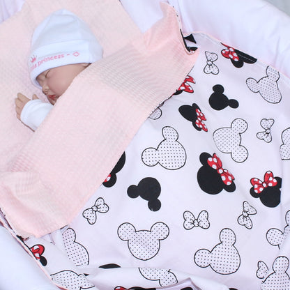Baby Decke Waffelpiqué / Baumwolle Kuscheldecke - Minnie + Rosa