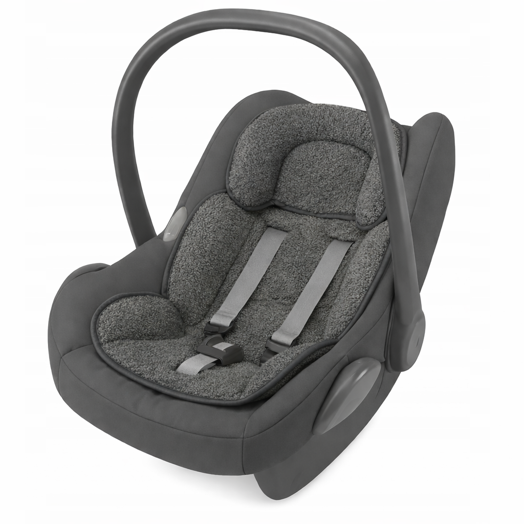 Sitzverkleinerer - Bouclé -Einlage Baby Kind Auto Kindersitz Babyschale Einsatz - Graphit