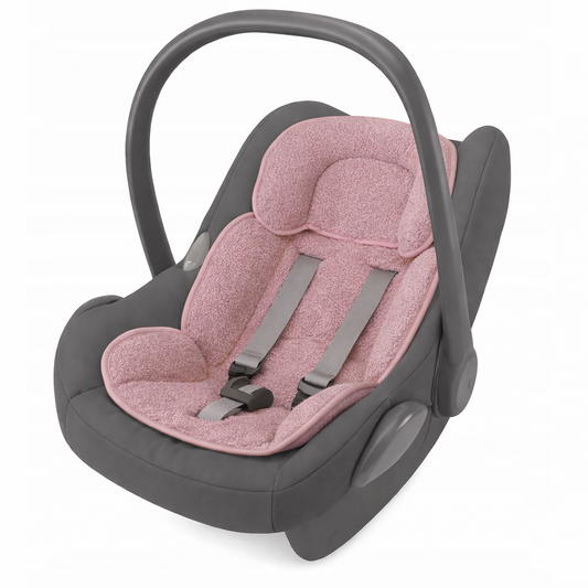 Sitzverkleinerer - Bouclé -Einlage Baby Kind Auto Kindersitz Babyschale Einsatz - Puderrosa