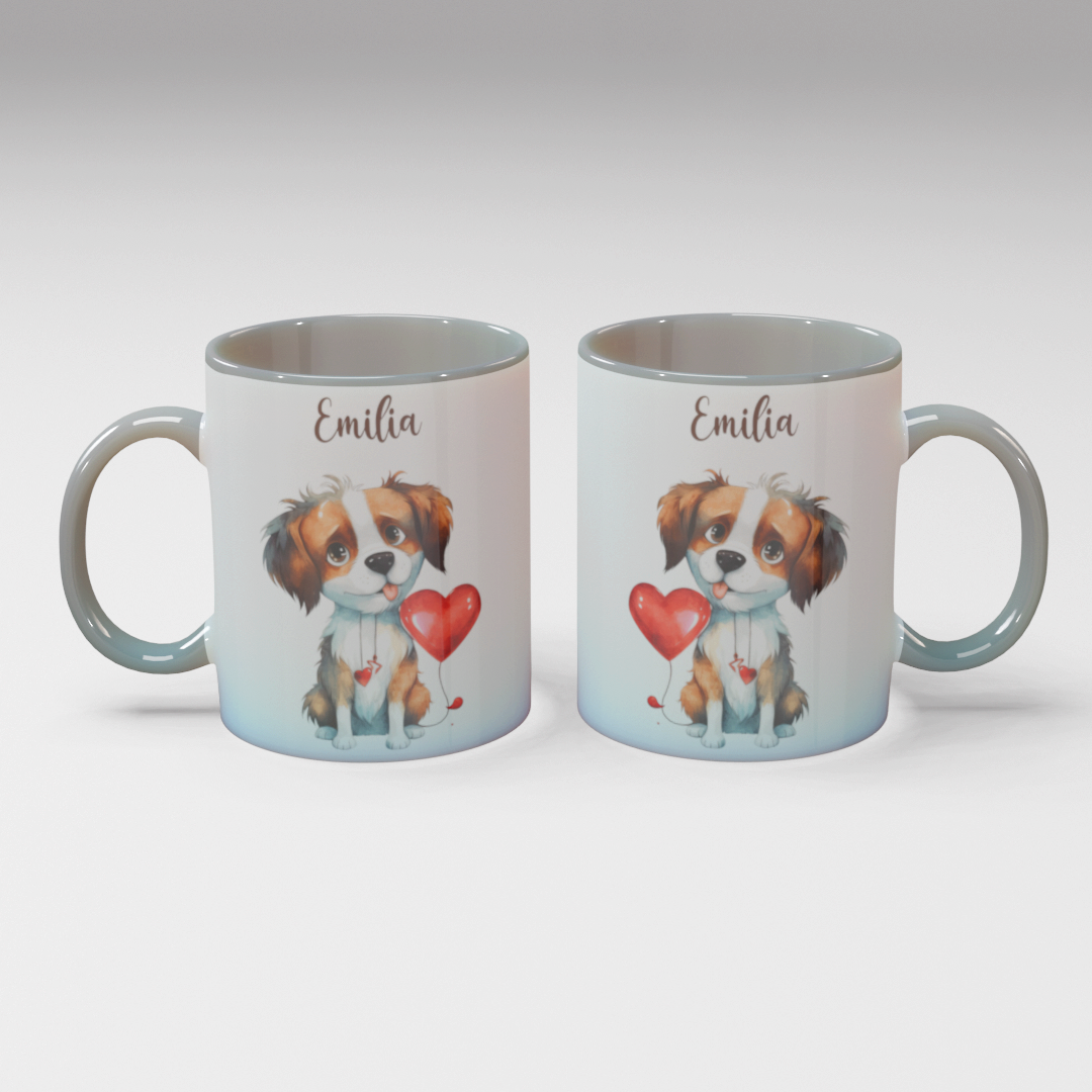 Personalisierte Kaffee - Tasse mit Namen - Hund-1