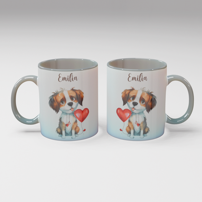 Personalisierte Kaffee - Tasse mit Namen - Hund-1