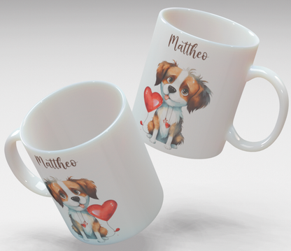 Personalisierte Kaffee - Tasse mit Namen - Hund-1