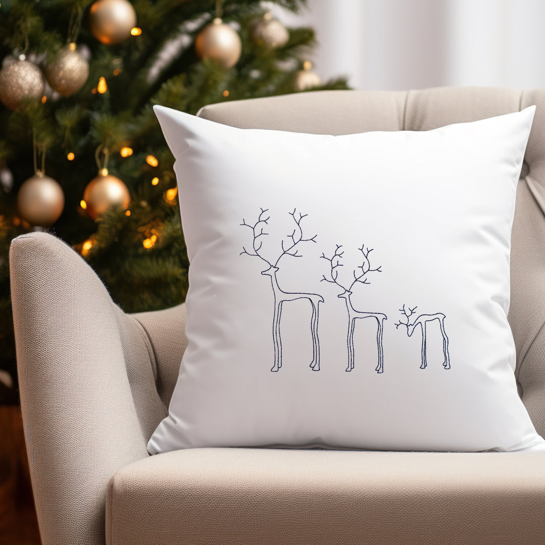 Kissenbezug Weihnachten minimalistisch Christmas - Drei Rentiere