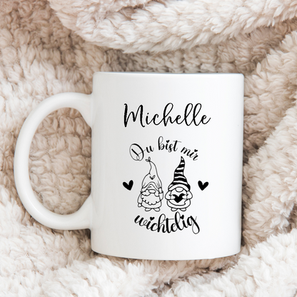 Advent Weihnachten Winter- Tasse mit Namen personalisiert - Wichtel