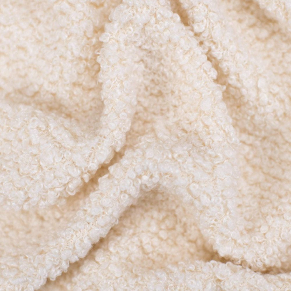 Bouclé  Baby Einschlagdecke - Creme- mit Kapuze 75x75cm für Babyschale, Decke