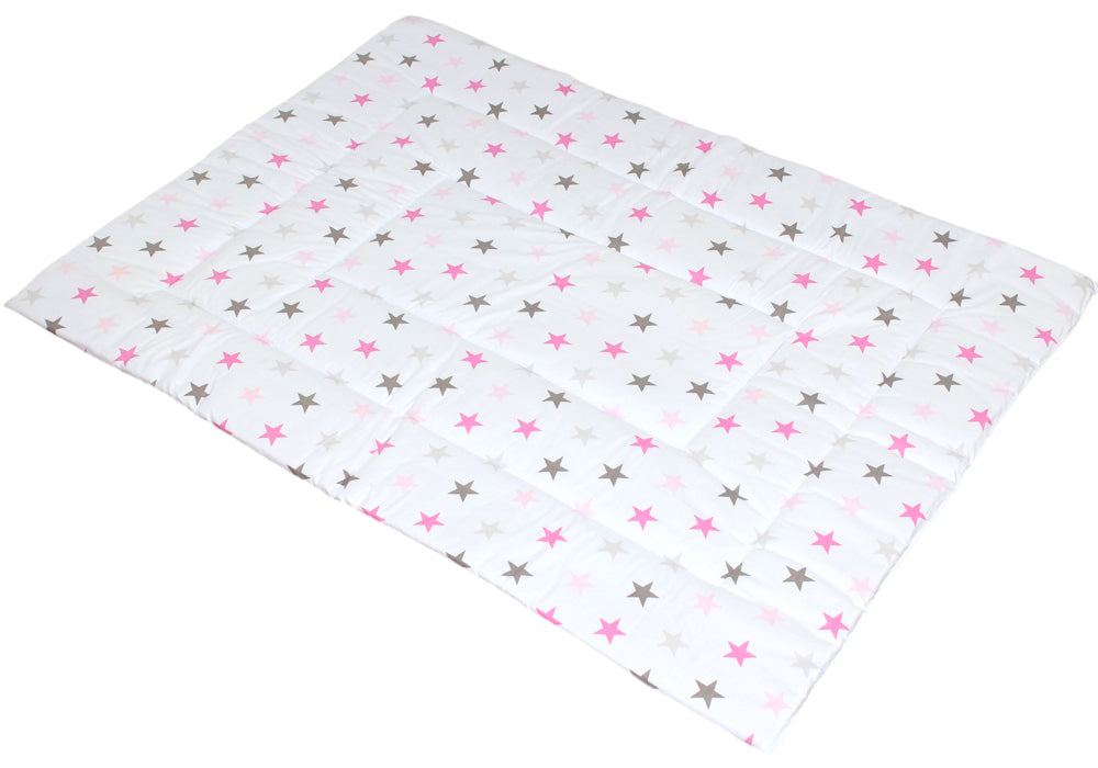 Spielmatte, Spieldecke-Star in Rosa- Krabbeldecke, Kinder Baby Decke