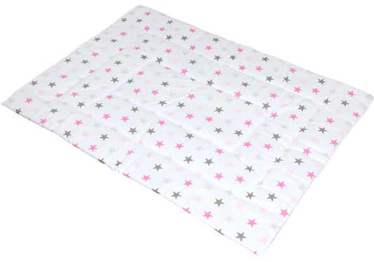 Spielmatte, Spieldecke-Star in Rosa- Krabbeldecke, Kinder Baby Decke