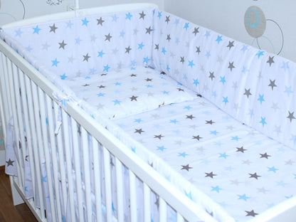 Nestchen Kopfschutz - Star in Blau - 190 cm, 360 cm, 420 cm