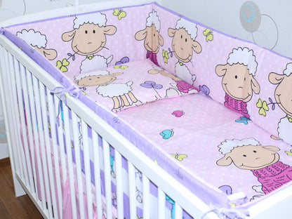 Nestchen Kopfschutz - Schaf in Rosa - 190 cm, 360 cm, 420 cm